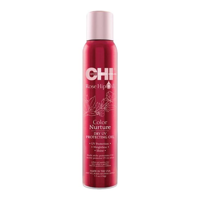 CHI sausas purškiamas plaukų aliejus Rose Hip Oil Color Dry Uv Protecting Oil