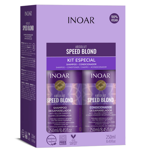 INOAR priemonių rinkinys šviesiems plaukams Absolut Speed Blond Duo Kit