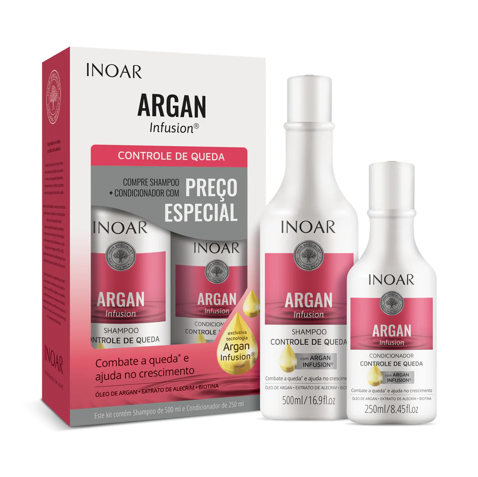 INOAR priemonių rinkinys stabdantis plaukų slinkimą Argan Infusion Loss Control Duo Kit